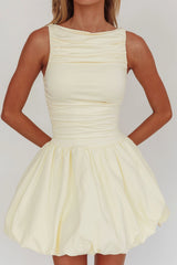 Dalayla Sleeveless Balloon Skirt Mini Dress Butter