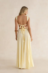 Song Of The Sky Plisse Maxi Dress Yellow
