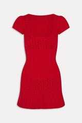 Eliza Knit Mini Dress - Cranberry